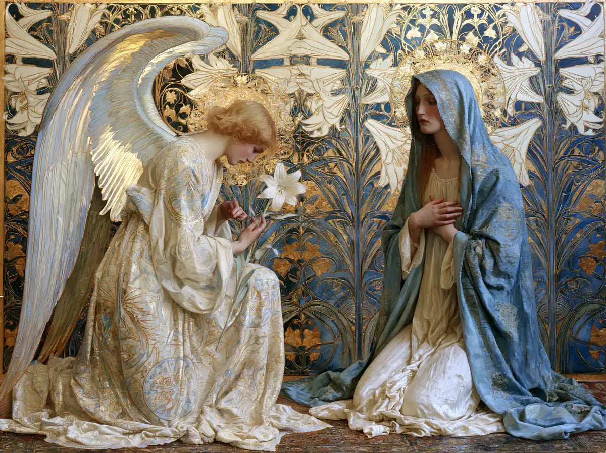 The Annunciation - Sacred Art Nouveau - Christian artwork collection