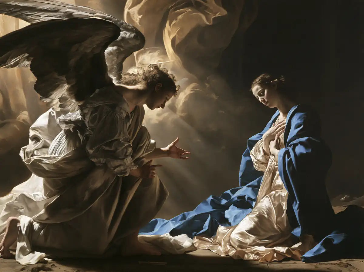 The Annunciation - Theatrical Baroque - Christian artwork collection
