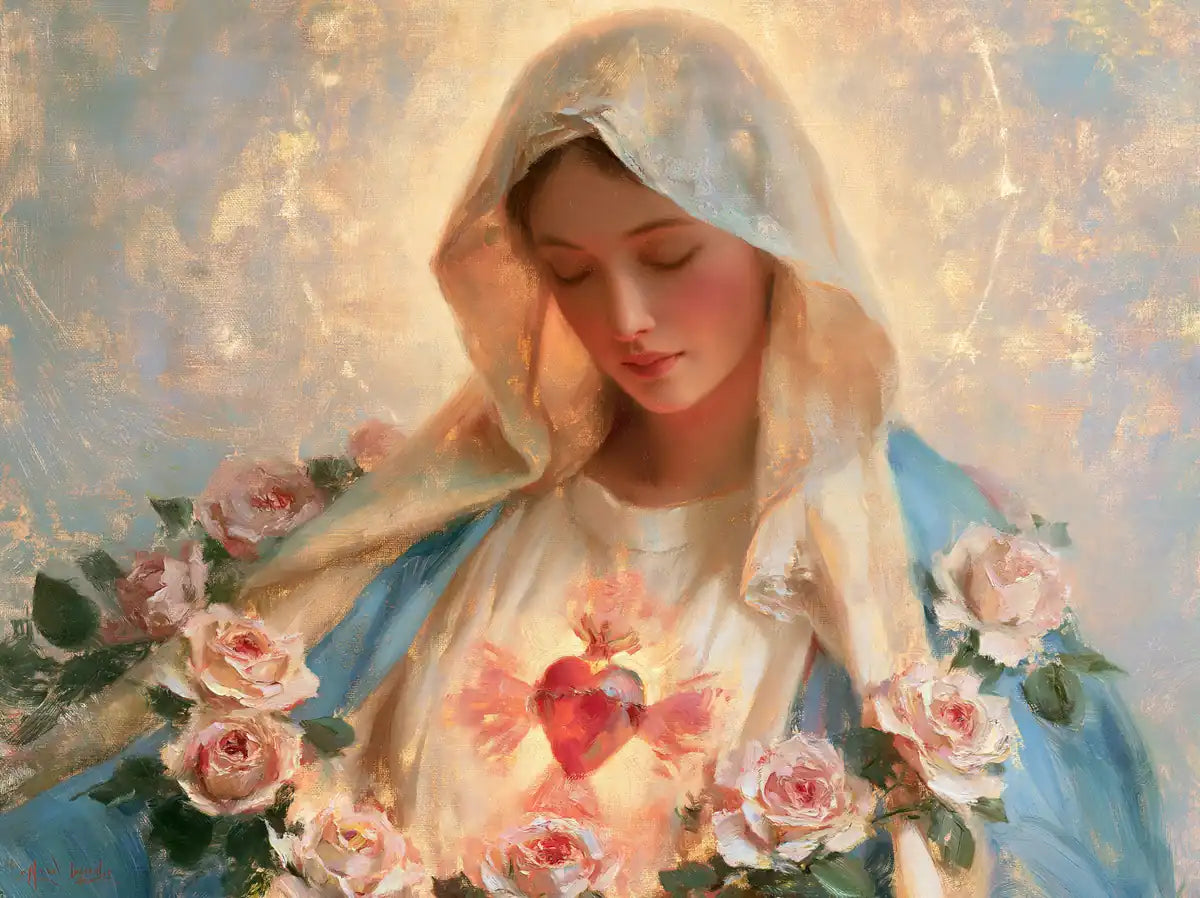 Immaculate Heart of Mary - Impressionist - Christian artwork collection