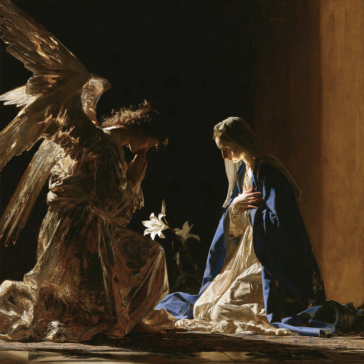 The Annunciation - Black and Gold · Square n° 7