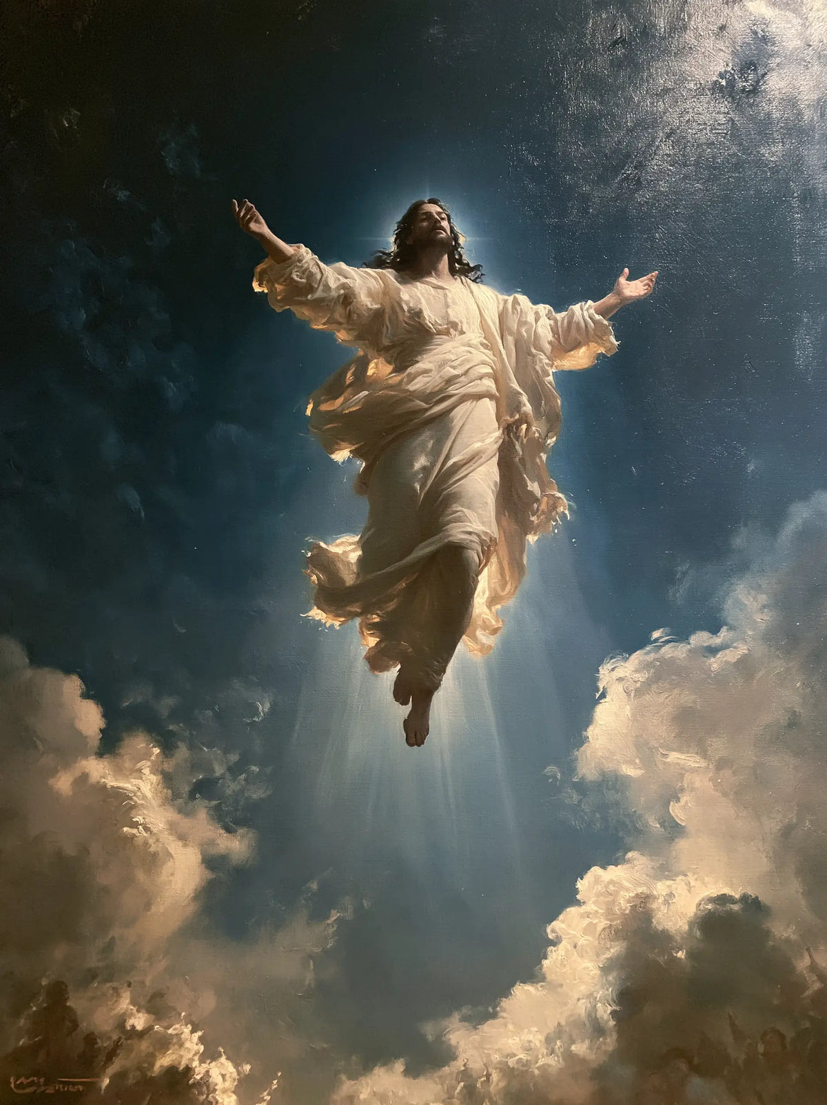 The Ascension of Jesus Christ - Midnight Blue Chiaroscuro · Portrait n° 9
