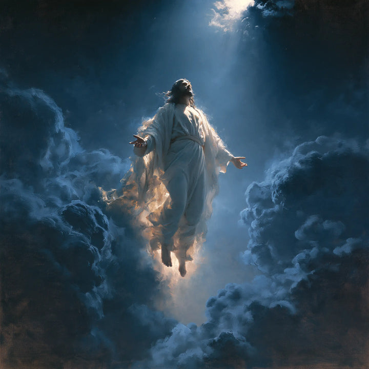 The Ascension of Jesus Christ - Midnight Blue Chiaroscuro · Square n° 3