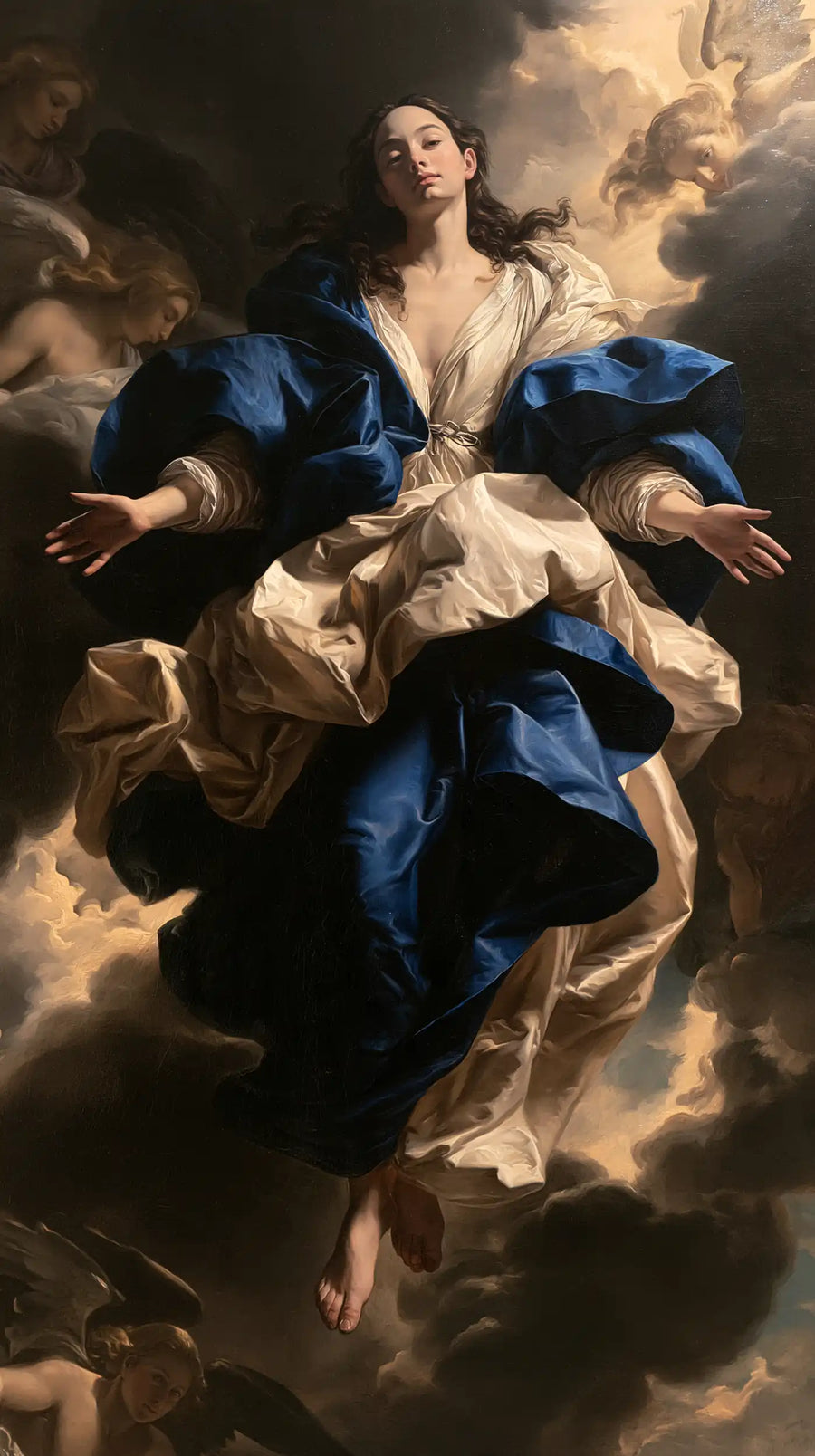 The Assumption of Mary - Caravaggio Tenebrism · Portrait n° 5