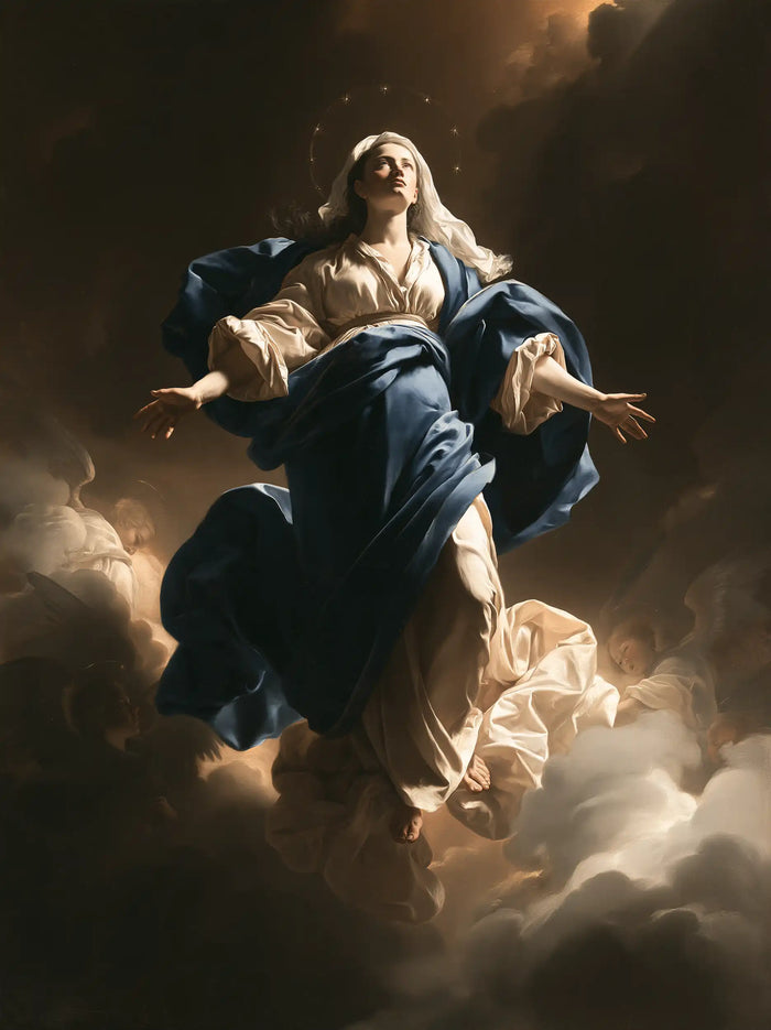 The Assumption of Mary — Blue Borne by Pale Foam