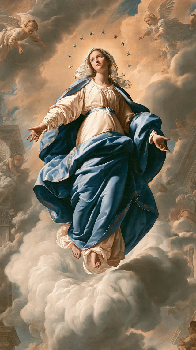 The Assumption of Mary — Tender Blue Above the Foam
