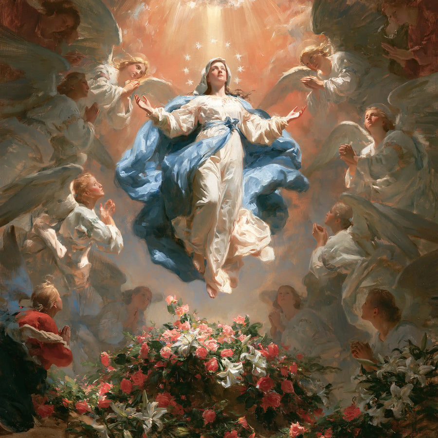 The Assumption of Mary - Assumption with a Flower-Filled Tomb · Square n° 6