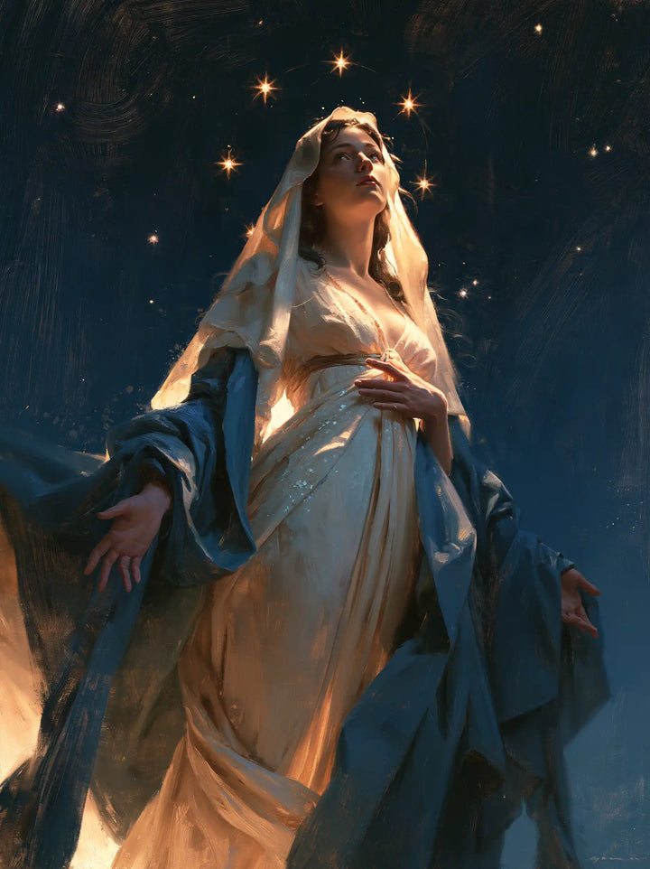 The Assumption of Mary - Midnight Blue Chiaroscuro · Portrait n° 3