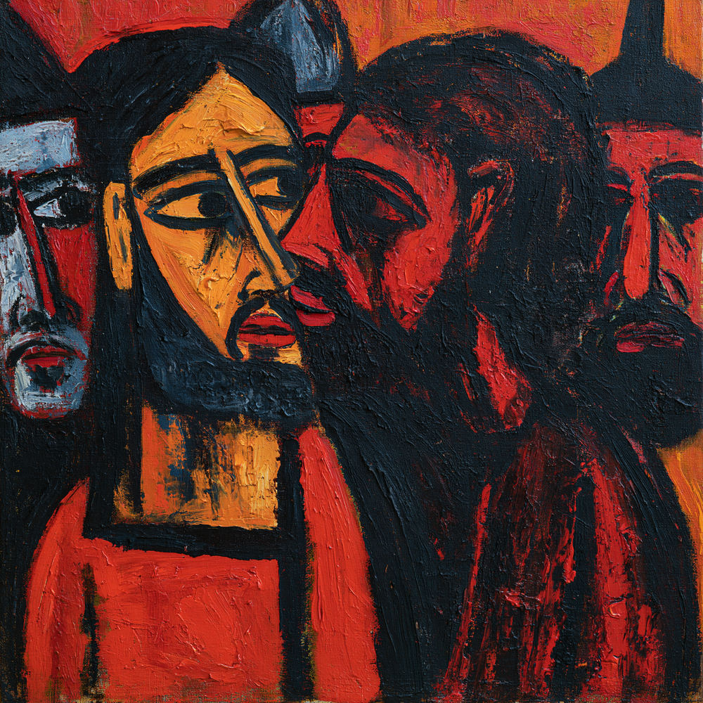 Der Verrat des Judas - Expressionist · Carré n° 1 - Christliche Kunst