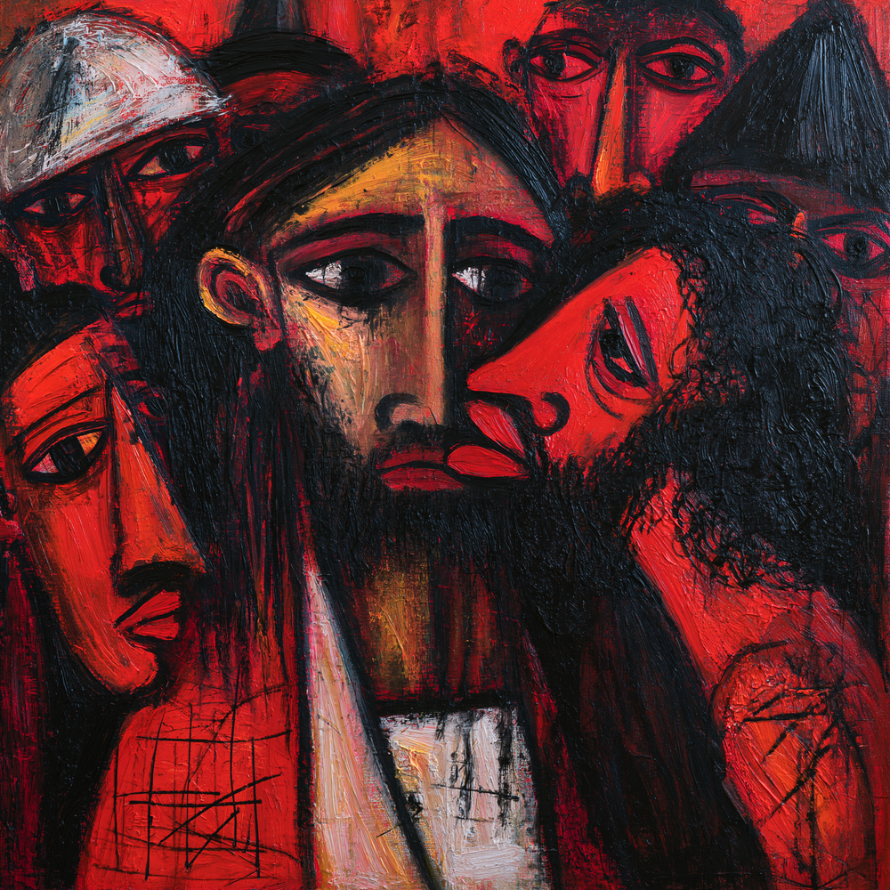 Der Verrat des Judas - Expressionist · Carré n° 3 - Christliche Kunst