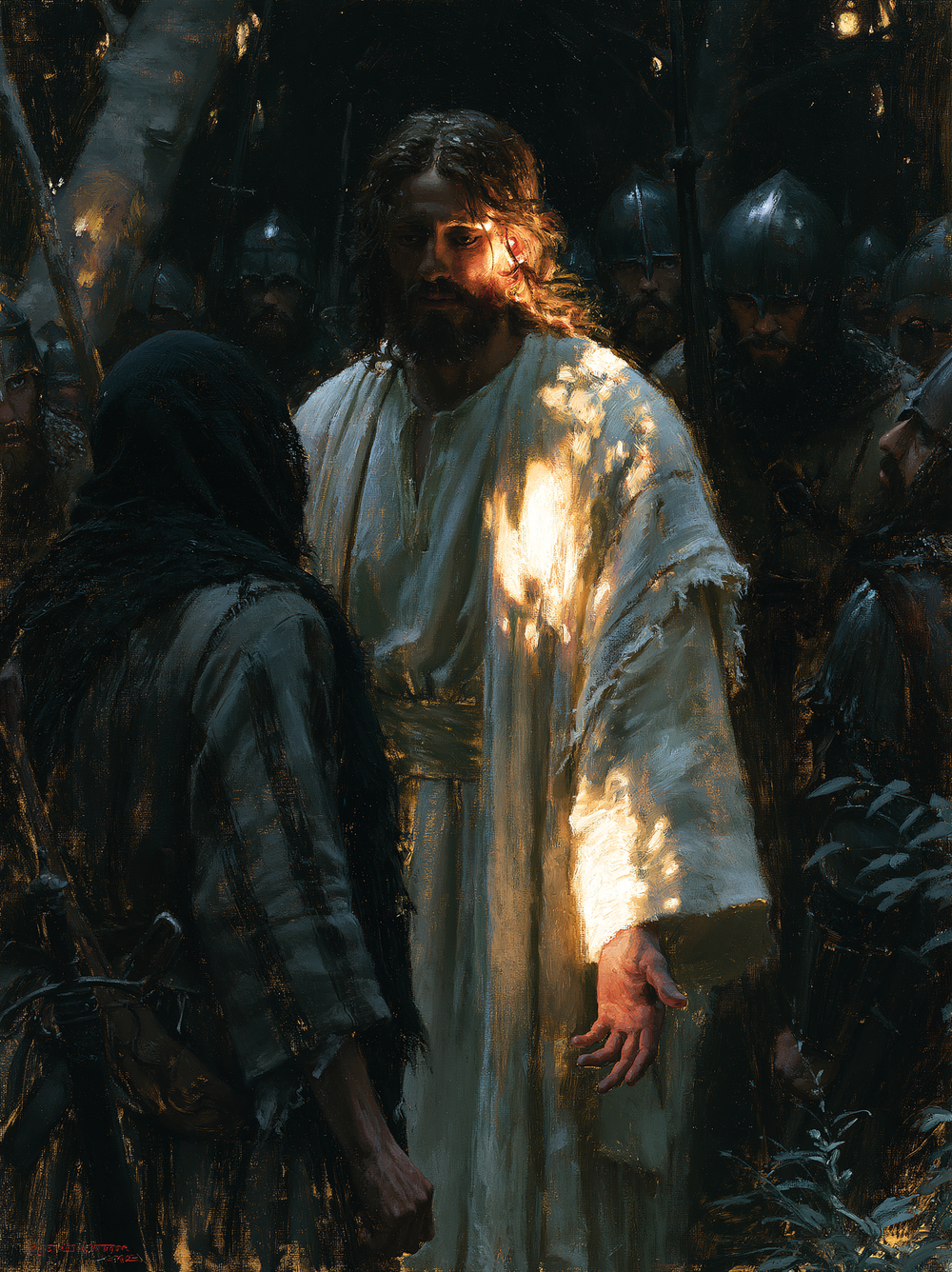 Der Verrat des Judas - Göttliches Licht · Porträt n° 3 - Christliche Kunst