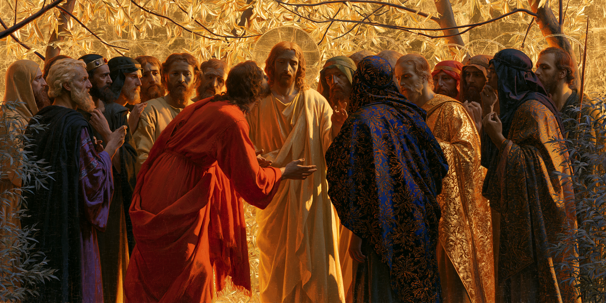 Der Verrat des Judas - Heiliges Goldenes · Landschaft n° 8 - Christliche Kunst