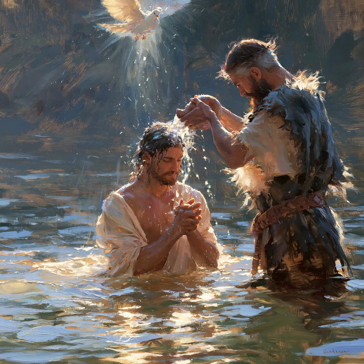 The Baptism of Jesus – Impressionist · Kneeling in the Jordan · Square no. 1