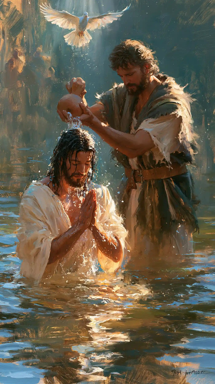 The Baptism of Jesus – Impressionist · Kneeling in the Jordan · Portrait no. 2