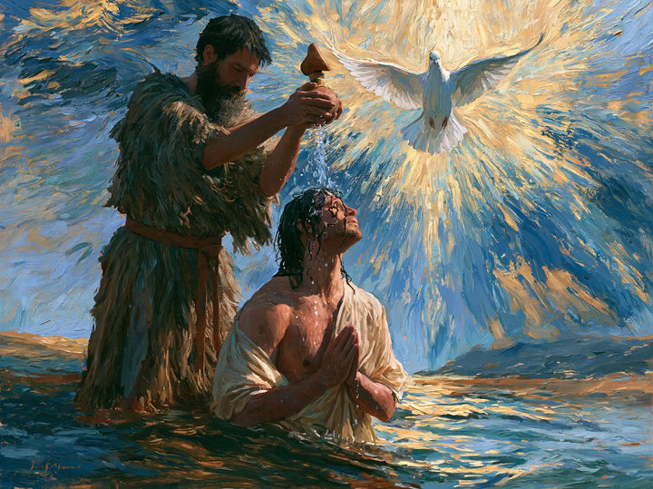 The Baptism of Jesus – Post-Impressionist · Kneeling in the Jordan · Landscape no. 1