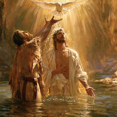 The Baptism of Jesus – Sacred Gold · Standing in the Jordan · Square no. 1