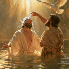 The Baptism of Jesus – Sacred Gold · Standing in the Jordan · Square no. 2