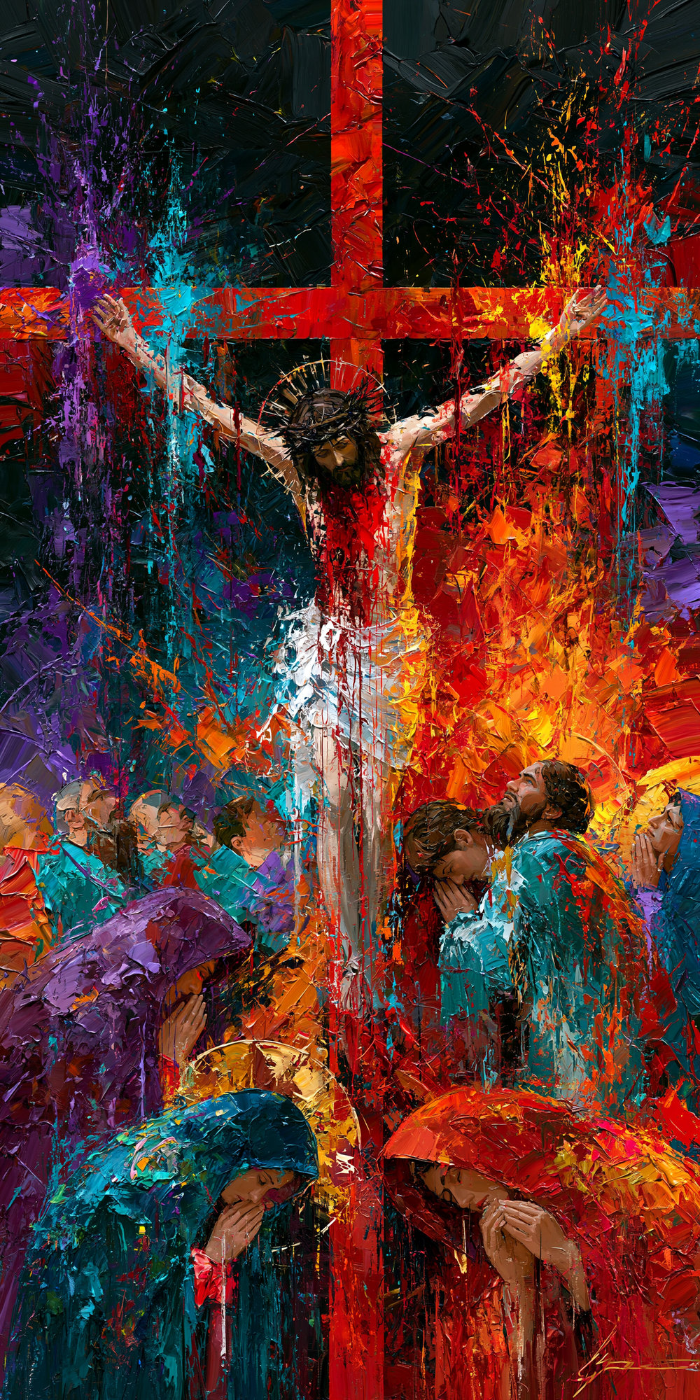 Die Kreuzigung - Expressionist · Porträt n° 1 - Christliche Kunst