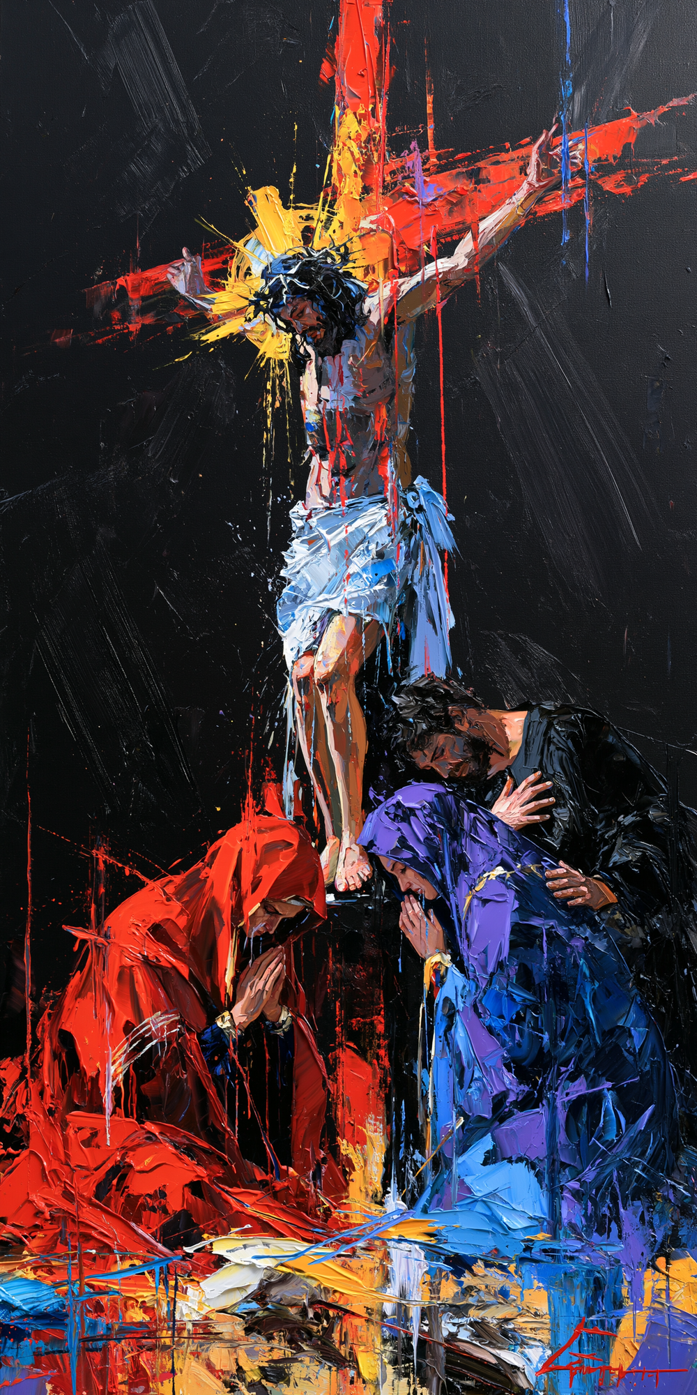 Die Kreuzigung - Expressionist · Porträt n° 3 - Christliche Kunst