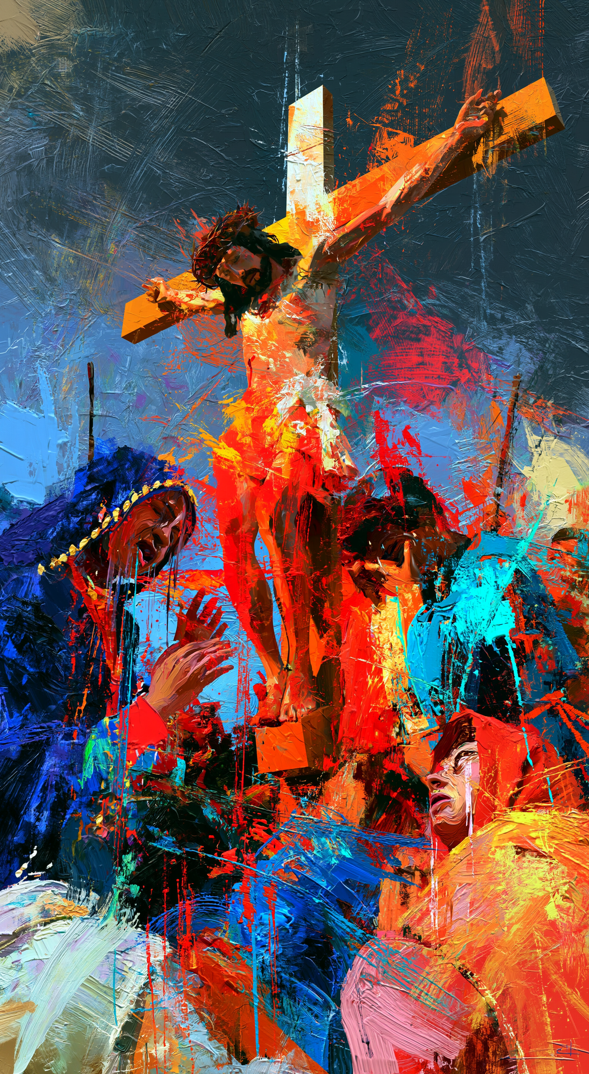 Die Kreuzigung - Expressionist · Porträt n° 5 - Christliche Kunst