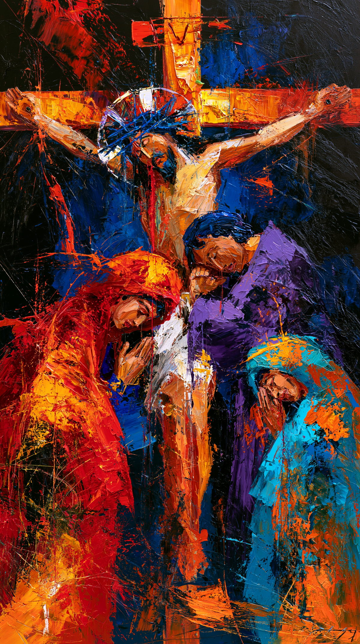 Die Kreuzigung - Expressionist · Porträt n° 9 - Christliche Kunst