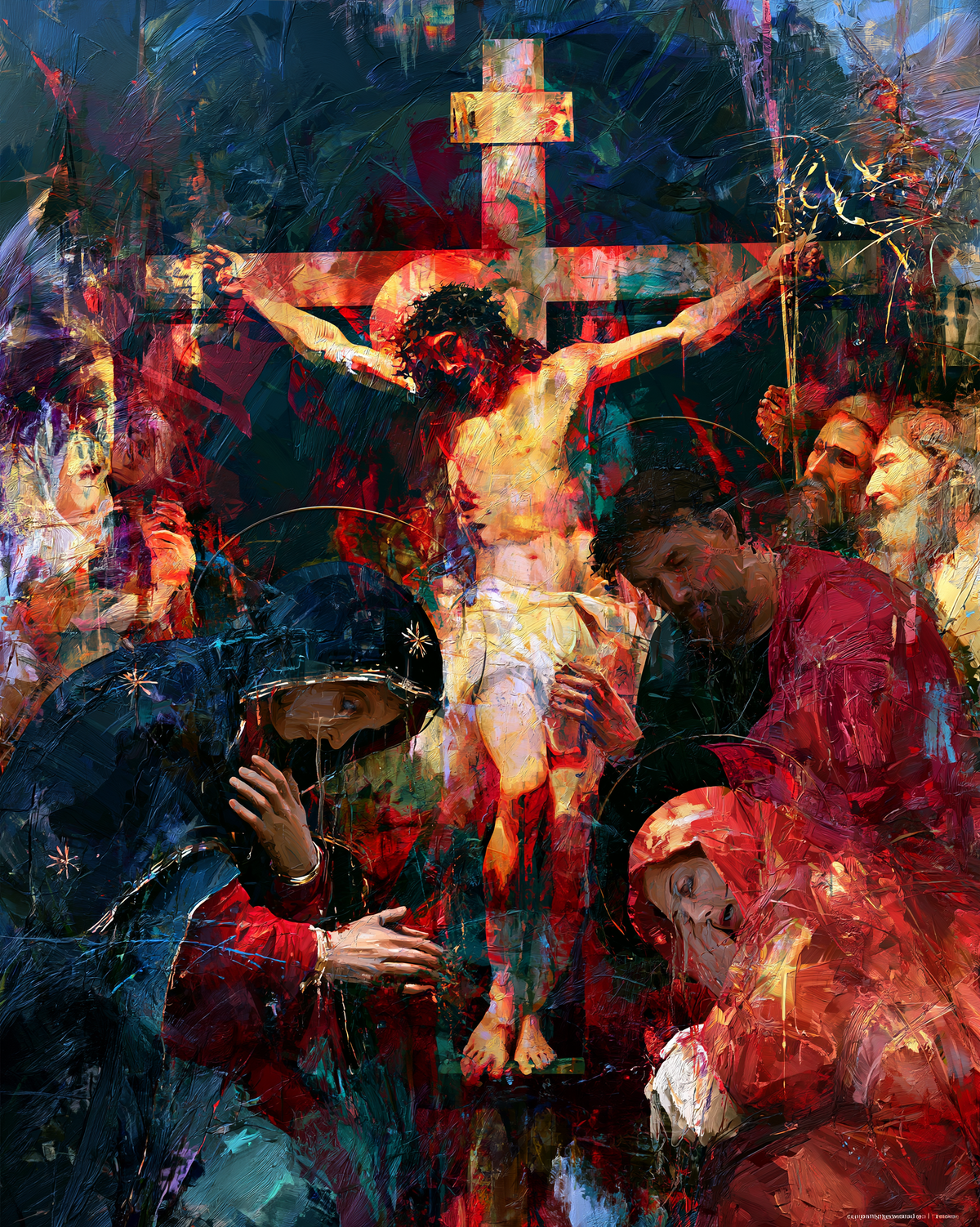 Die Kreuzigung - Expressionist · Porträt n° 21 - Christliche Kunst