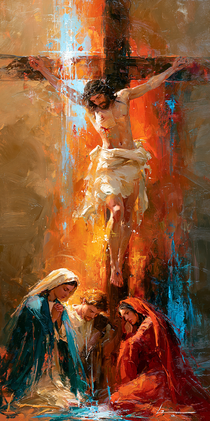 The Crucifixion — The Three Veils at the Foot of the Ray