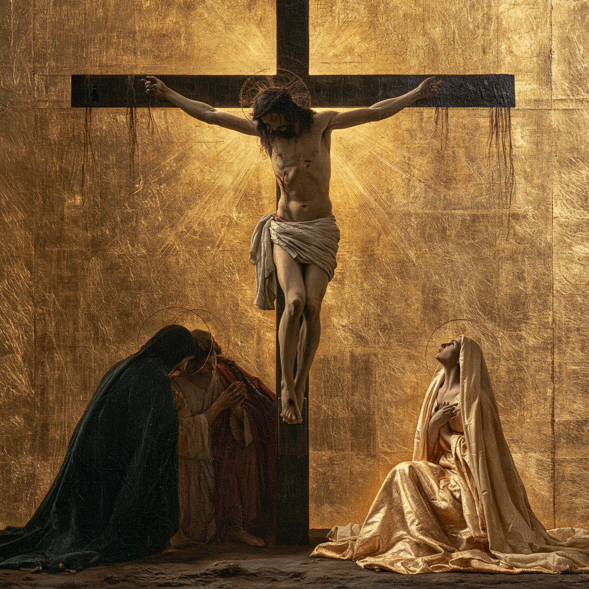The Crucifixion - Sacred golden · Square n° 5