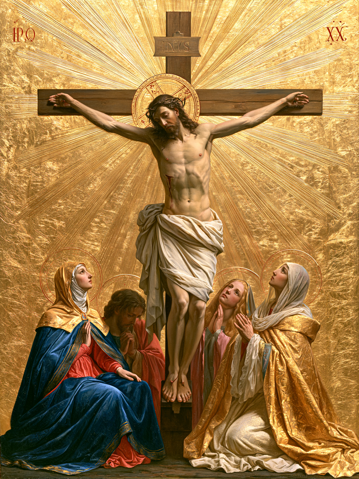 The Crucifixion — Calvary in Engraved Rays