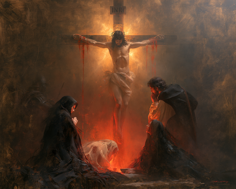 Die Kreuzigung - Eucharistischer Symbolismus · Landschaft n° 5 - Christliche Kunst