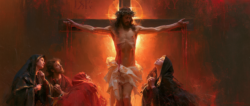 Die Kreuzigung - Eucharistischer Symbolismus · Landschaft n° 18 - Christliche Kunst