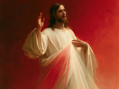 Divine Mercy Jesus – Blessing in the Ruby Evening