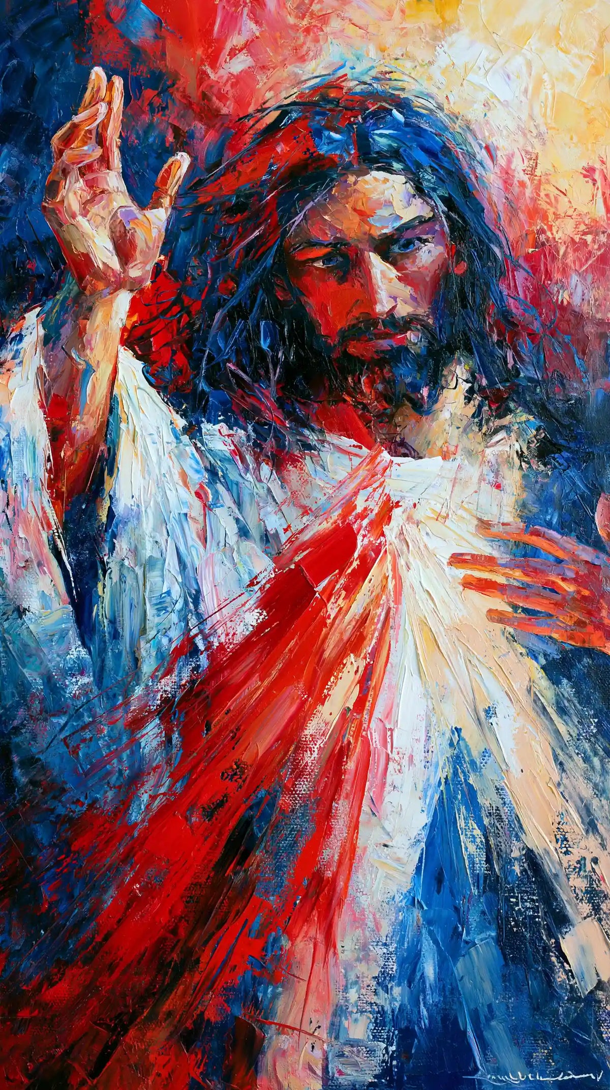 Divine Mercy Jesus – Expressionist · Portrait no. 5