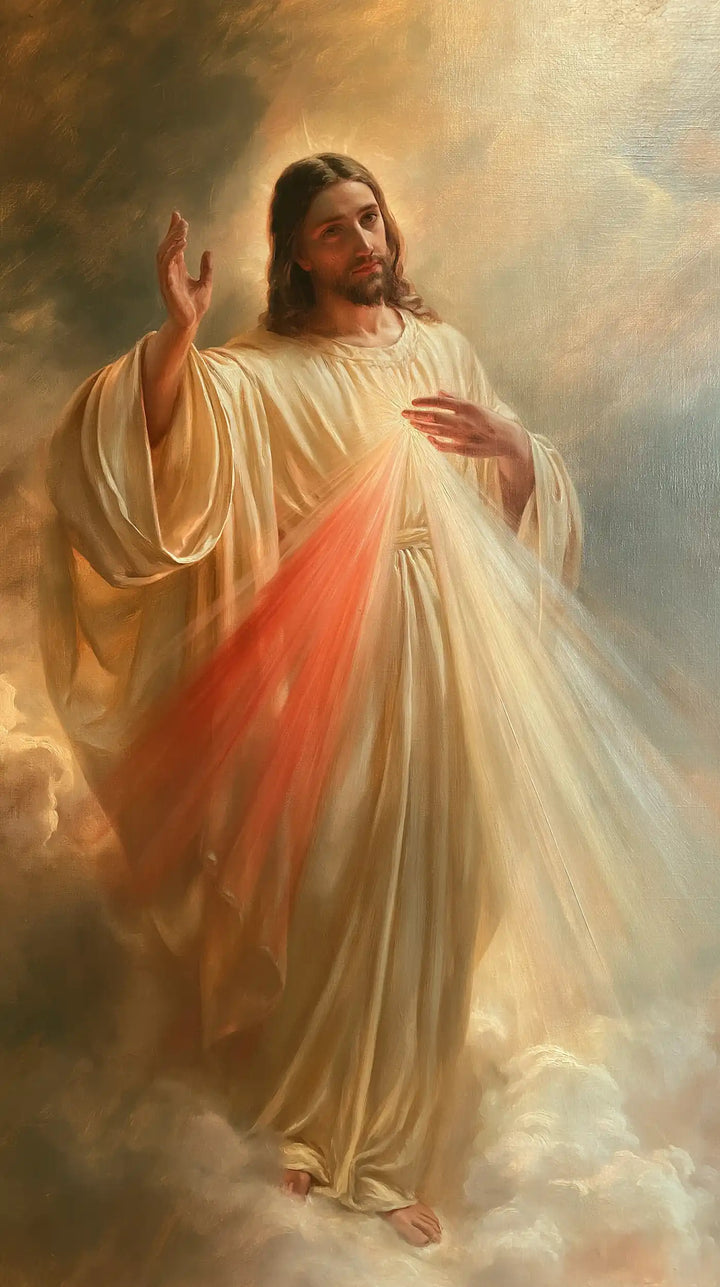 Divine Mercy Jesus - Jesus upon the Clouds · Portrait n° 5