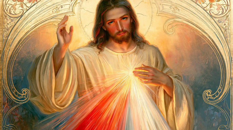 Divine Mercy Jesus - Sacred Art Nouveau · Landscape n° 14