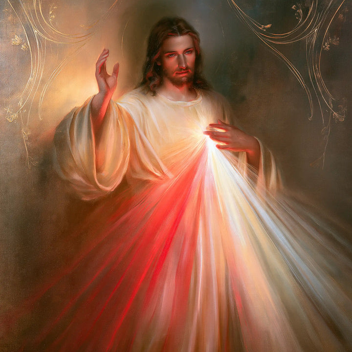 Divine Mercy Jesus - Sacred Art Nouveau · Square n° 5
