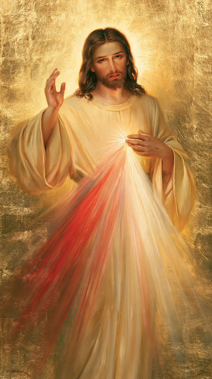 Divine Mercy Jesus - Sacred Gold · Portrait n° 4