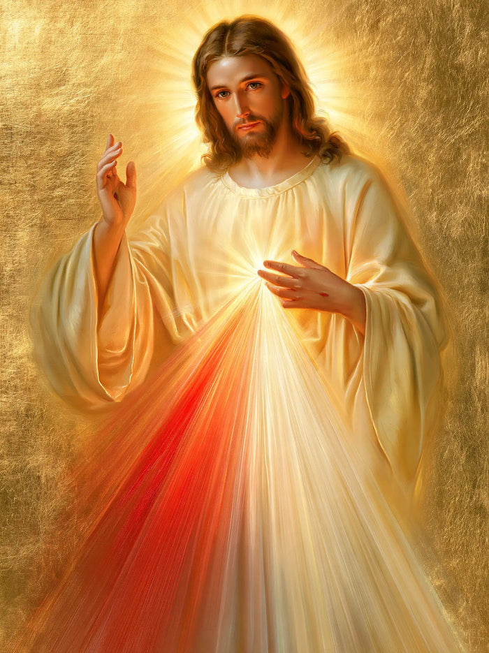 Jesus der Göttlichen Barmherzigkeit — Der Blick unter goldenen Nadeln