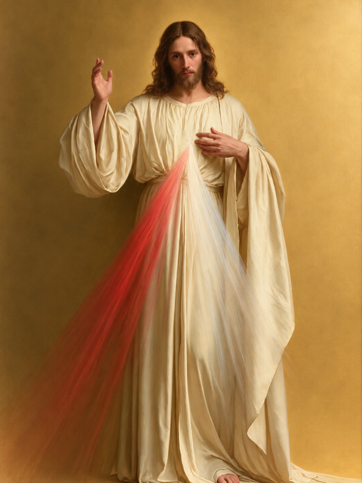 Divine Mercy Jesus – Standing in Warm Mercy