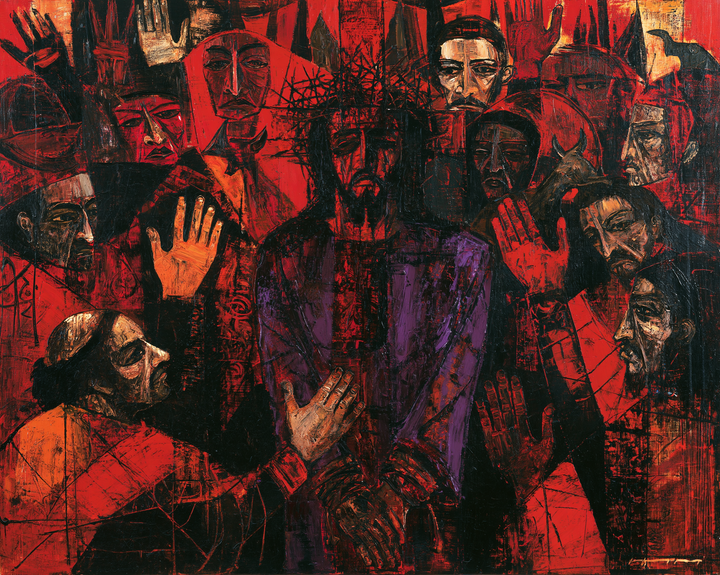 Ecce Homo — The Captive Beneath the Black Lattice