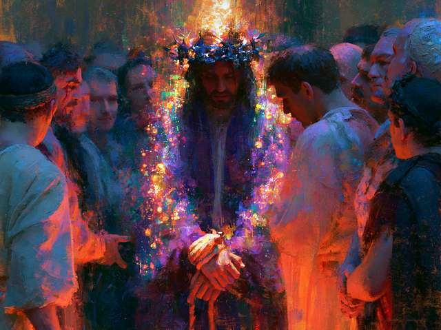 Ecce Homo — Purple in a Halo of Vivid Colours