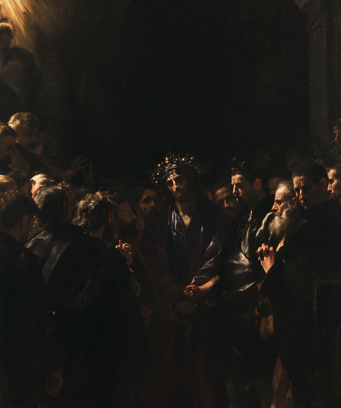 Ecce Homo — The Crowd Beneath the High Flame