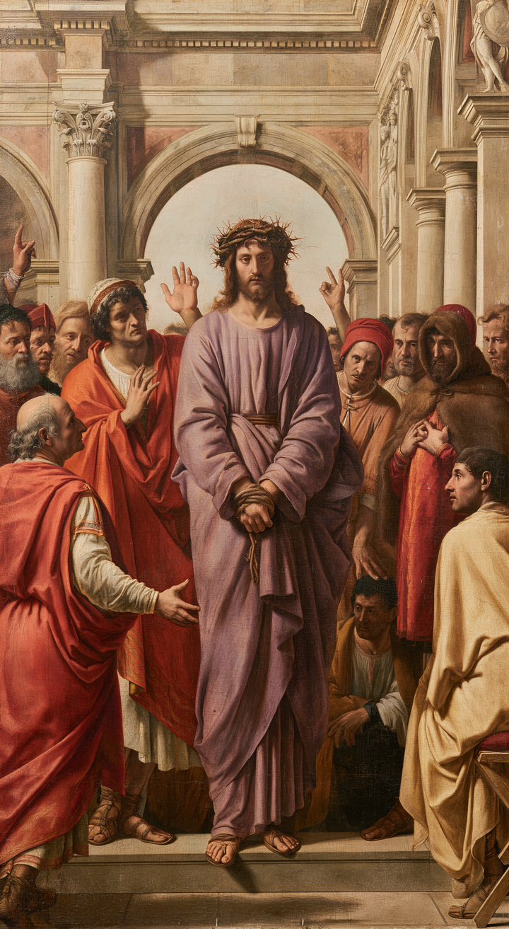 Ecce Homo — The Captive Beneath Pale Coffers