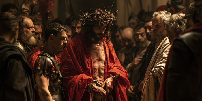 Ecce Homo — The Scarlet Cloak upon Wounded Shoulders