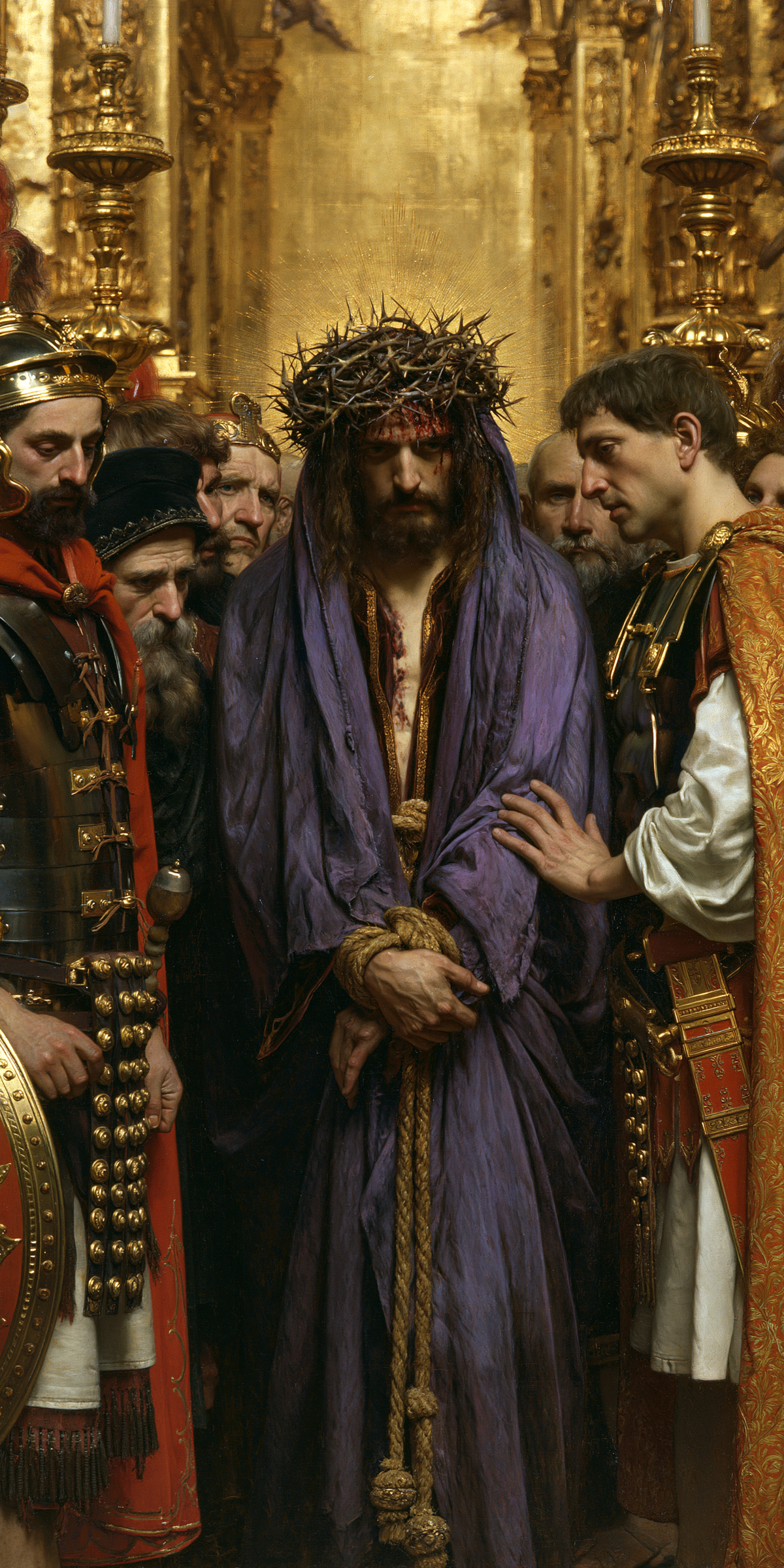 Ecce Homo - Heilig golden · Porträt n° 3 - Christliche Kunst
