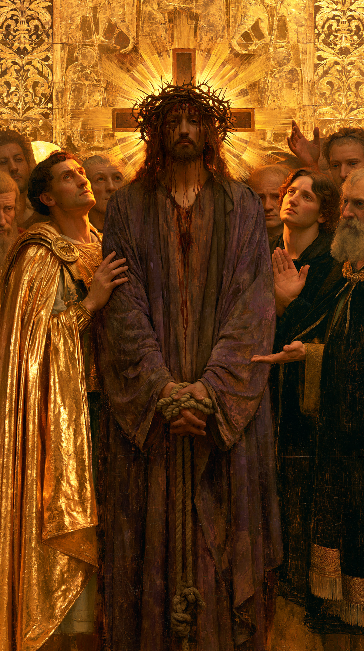 Ecce Homo - Heilig golden · Porträt n° 8 - Christliche Kunst