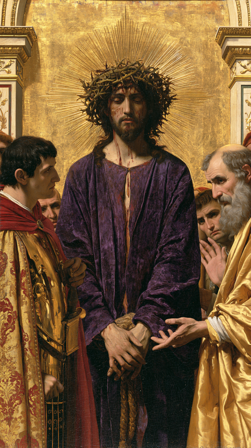 Ecce Homo - Heilig golden · Porträt n° 9 - Christliche Kunst