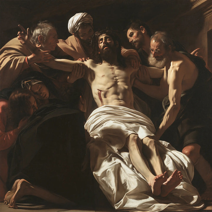The Entombment of Jesus Christ - Caravaggio Tenebrism · Square n° 2