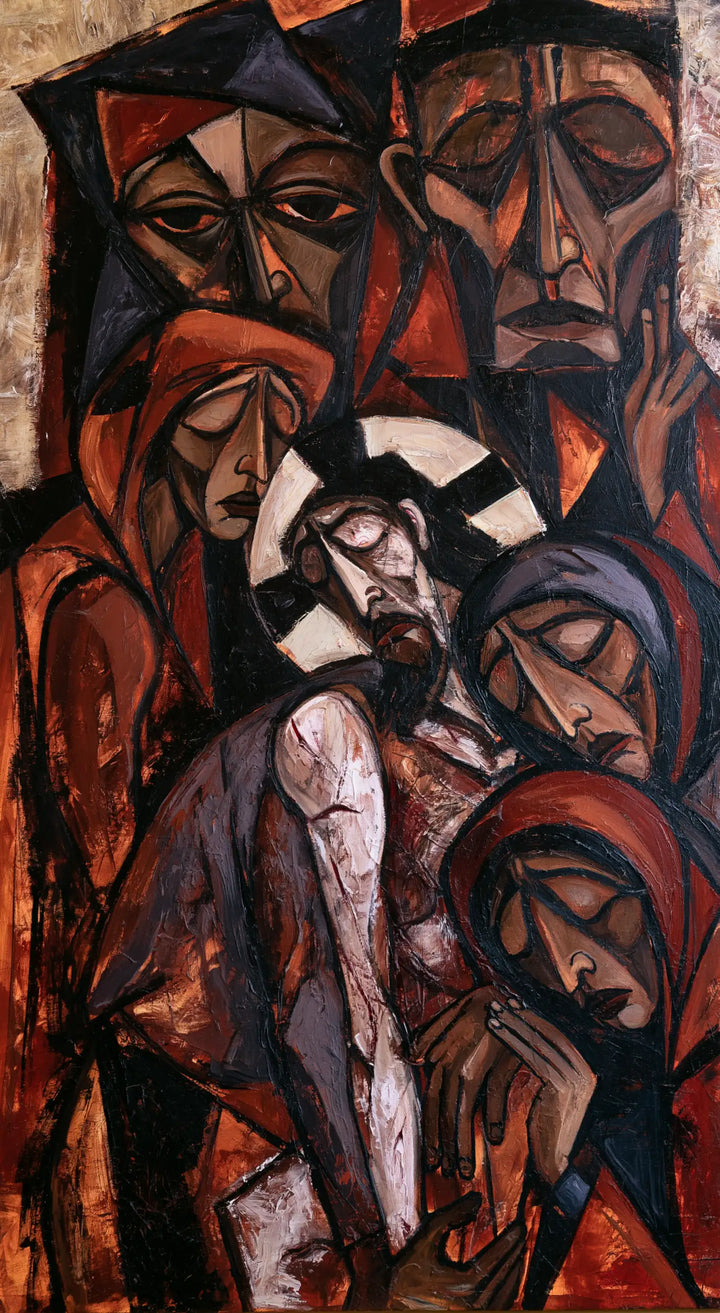 The Entombment of Jesus Christ — The Pale Face in the Stained Glass of Shadows