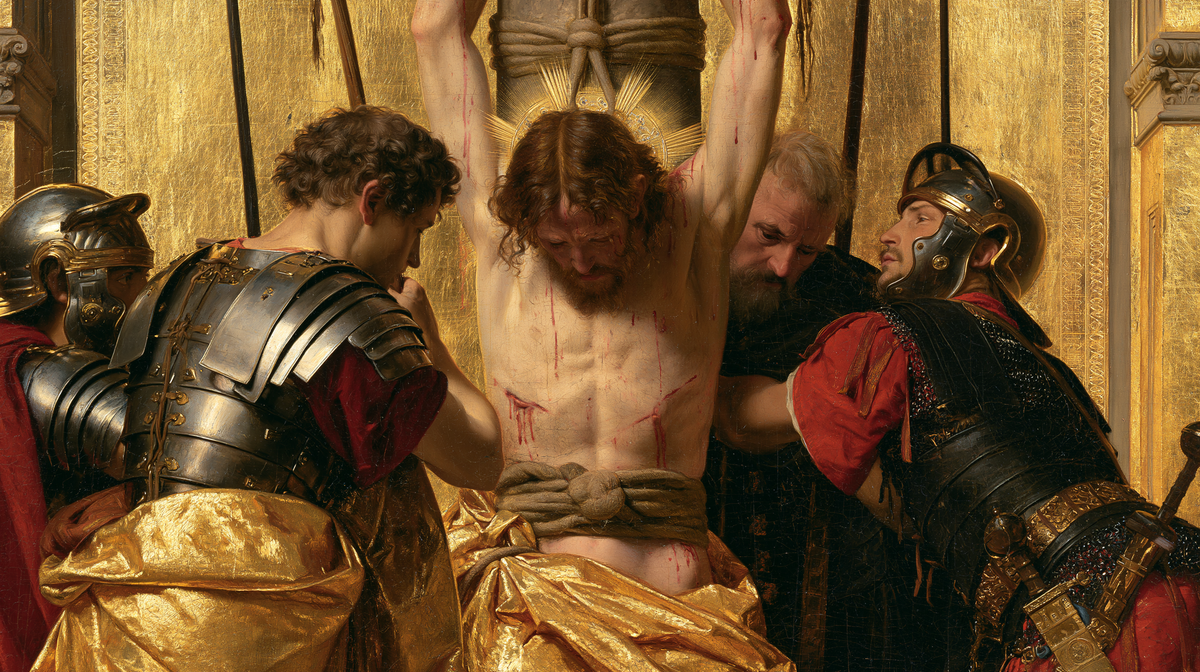 Die Geißelung Christi - Heilige Goldene · Landschaft n° 1 - Christliche Kunst