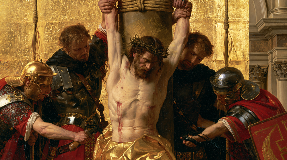 Die Geißelung Christi - Heilige Goldene · Landschaft n° 2 - Christliche Kunst
